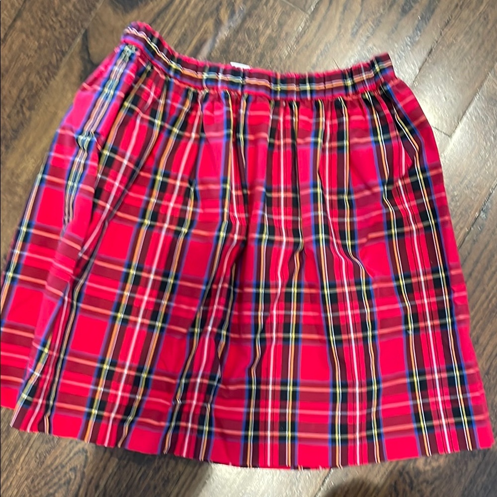 Crewcuts girls red tartan plaid skirt size 8